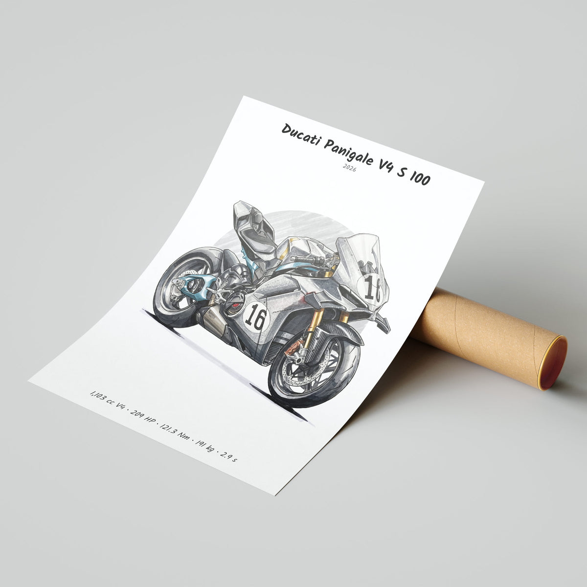 Ducati Panigale V4 S 100 2026 Poster