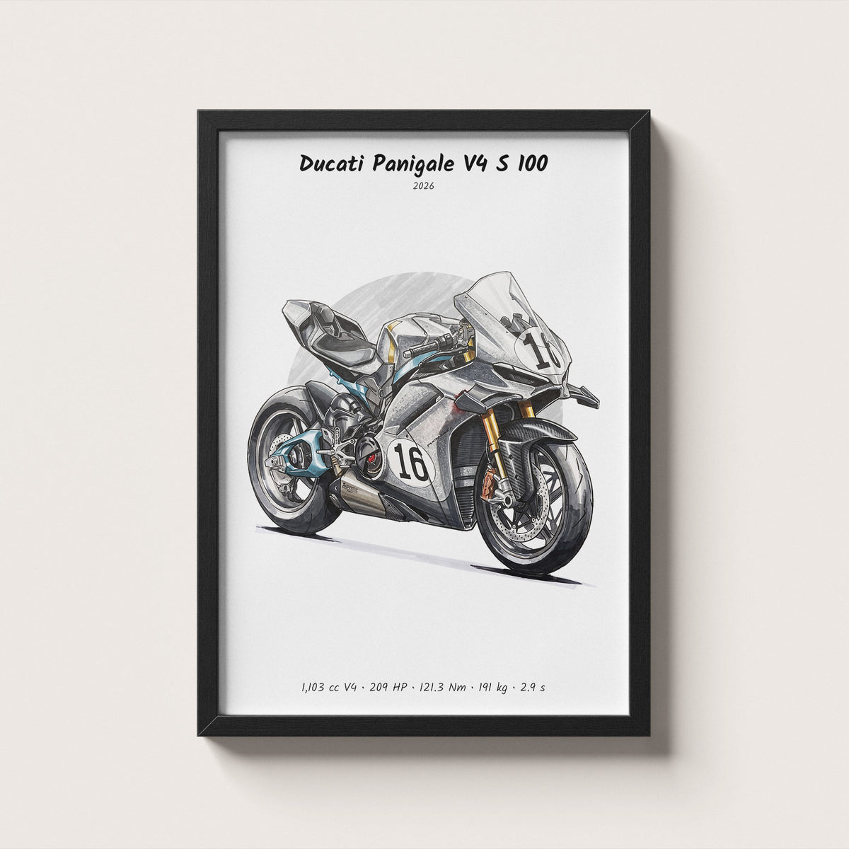 Ducati Panigale V4 S 100 2026 Wall Art