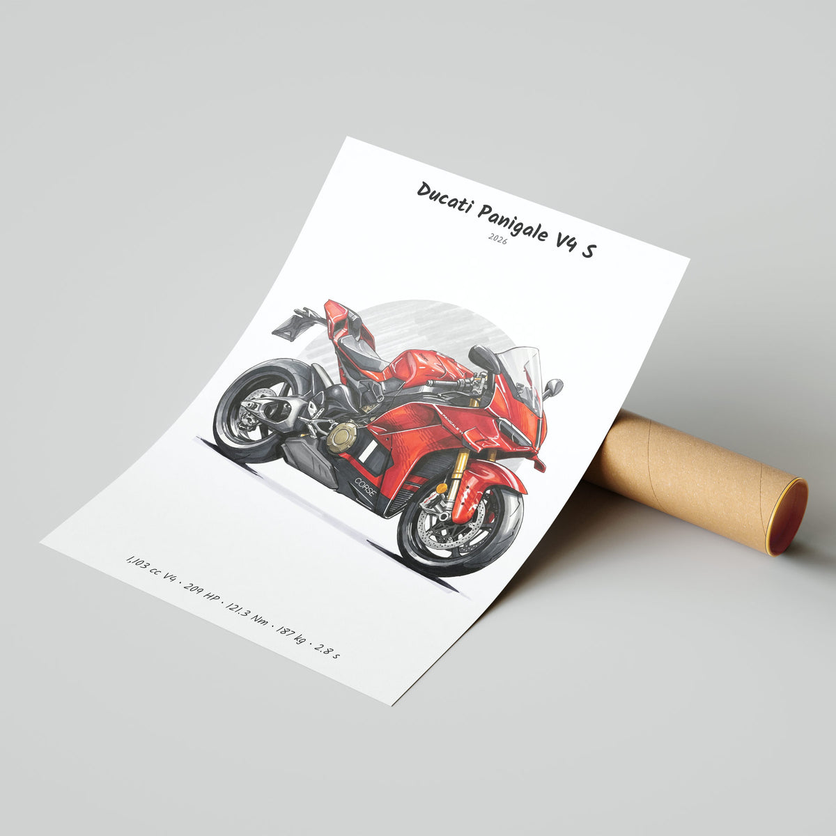 Ducati Panigale V4 S 2026 Poster