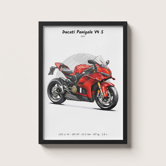 Ducati Panigale V4 S 2026 Wall Art