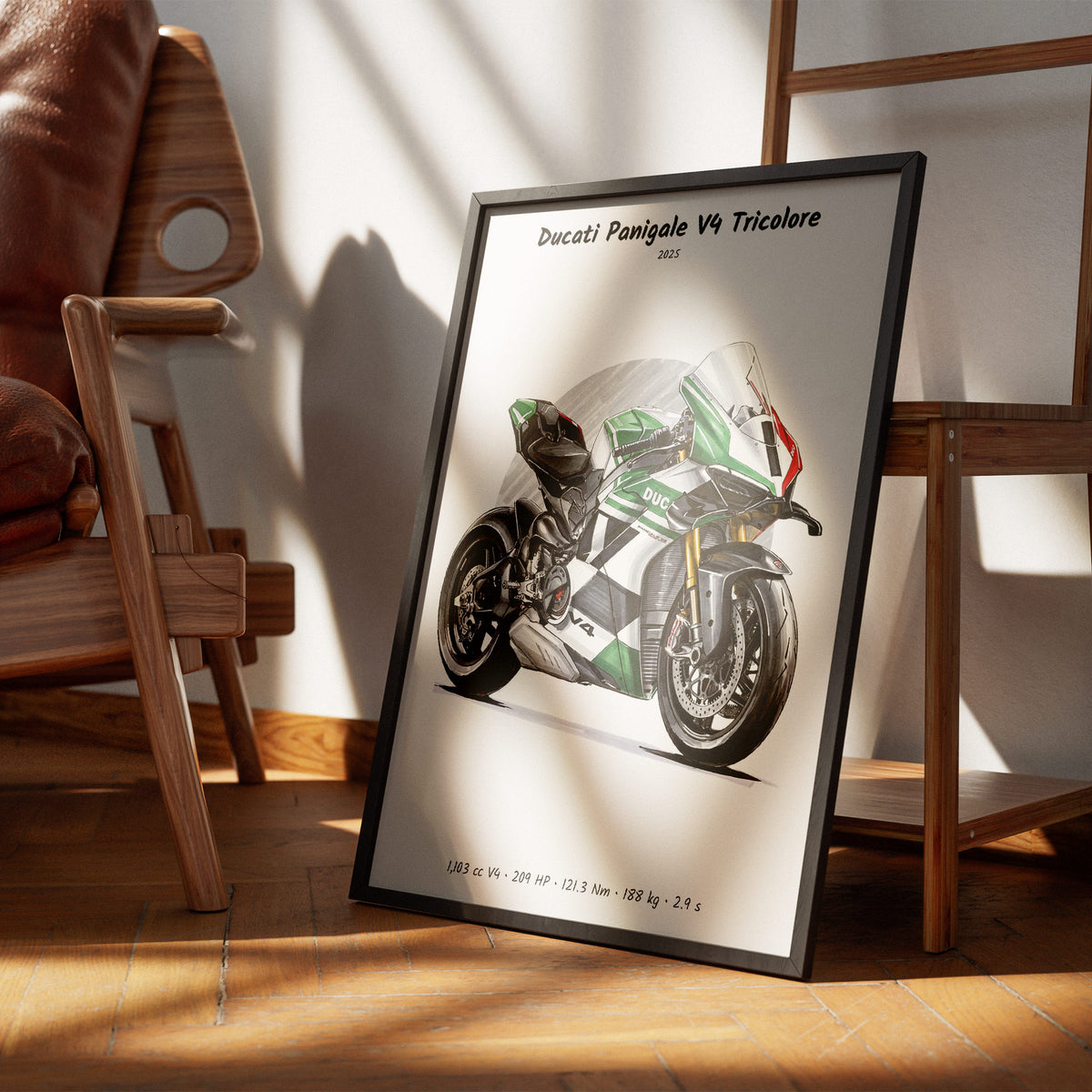 Ducati Panigale V4 Tricolore 2025 Wall Art