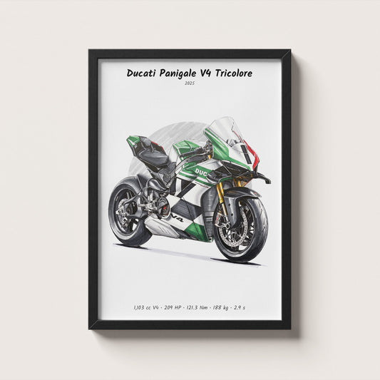 Ducati Panigale V4 Tricolore 2025 Wall Art
