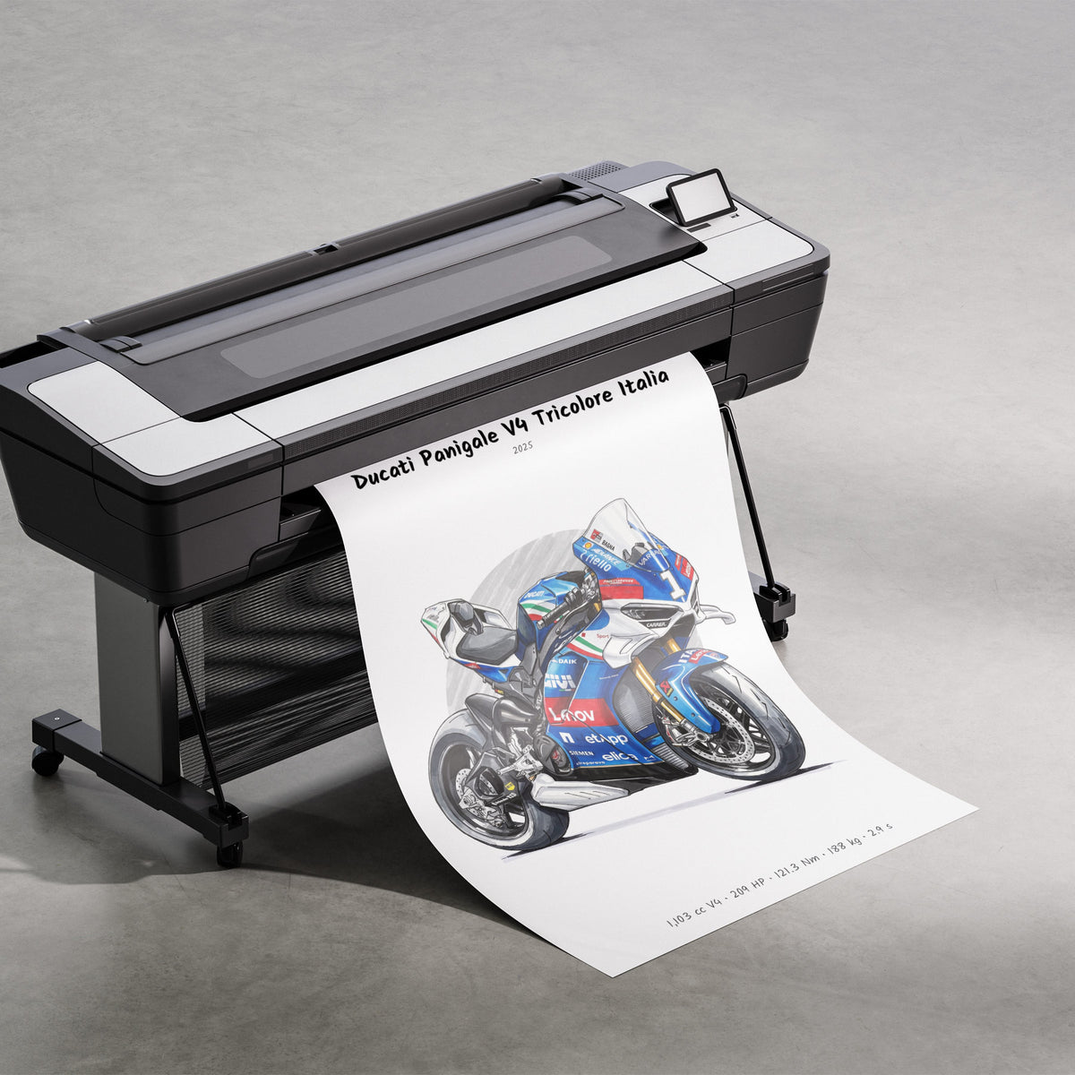 Ducati Panigale V4 Tricolore Italia 2025 Print
