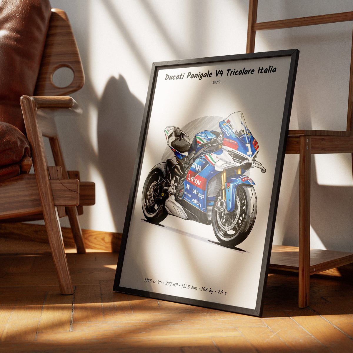 Ducati Panigale V4 Tricolore Italia 2025 Wall Art