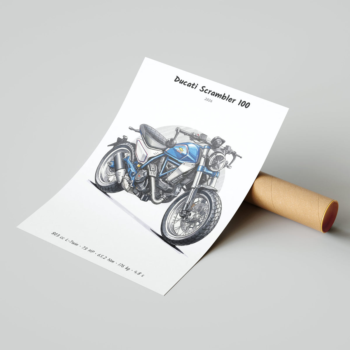 Ducati Scrambler 100 2026 Poster