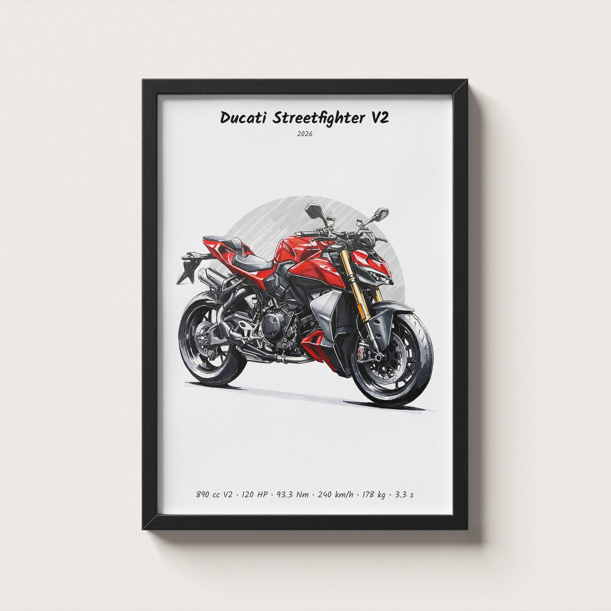 Ducati Streetfighter V2 2026 Wall Art