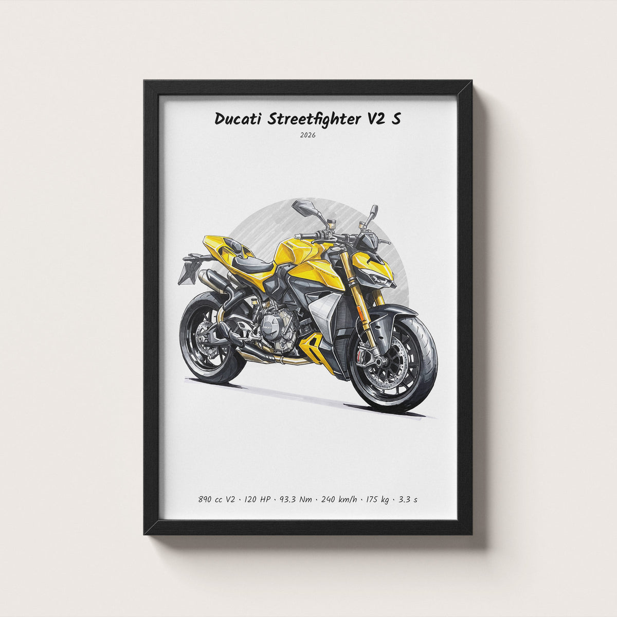 Ducati Streetfighter V2 S 2026 Wall Art
