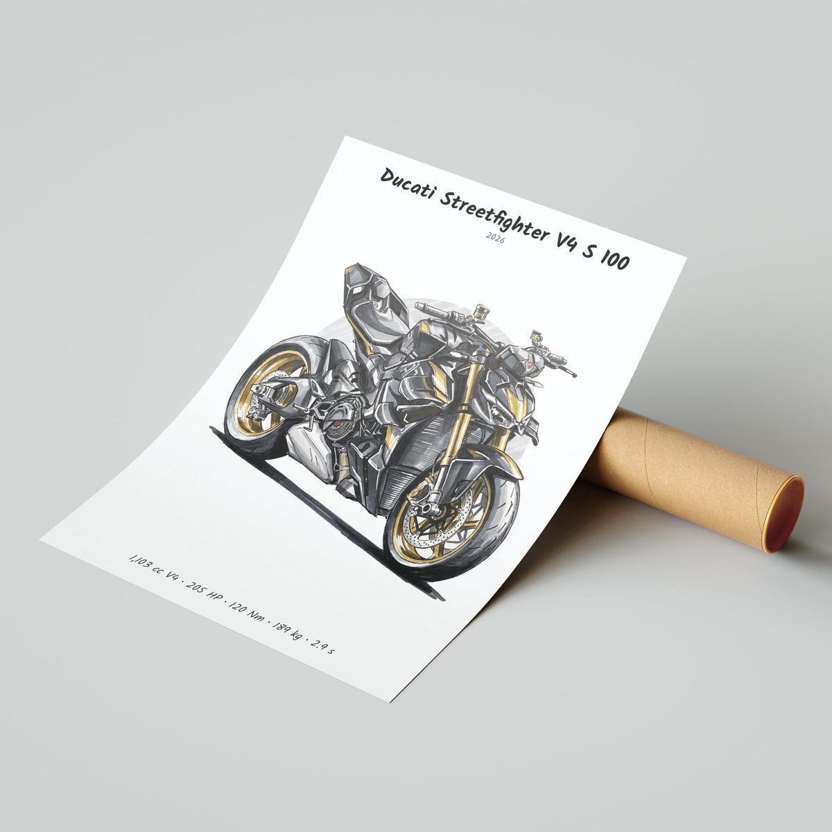 Ducati Streetfighter V4 S 100 2026 Poster