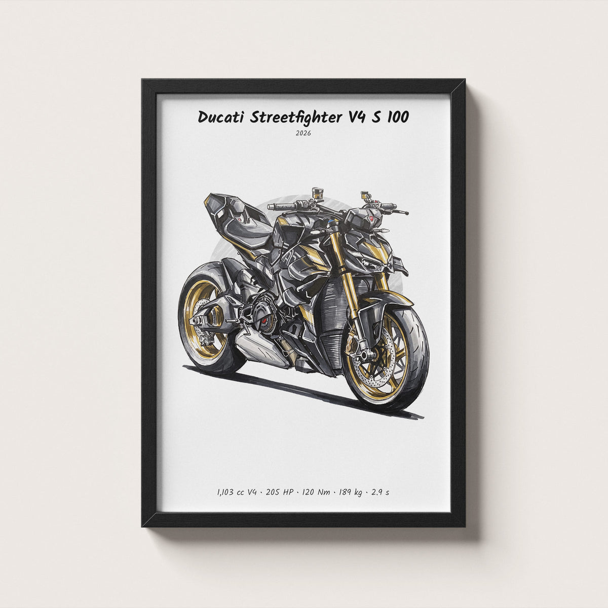 Ducati Streetfighter V4 S 100 2026 Wall Art