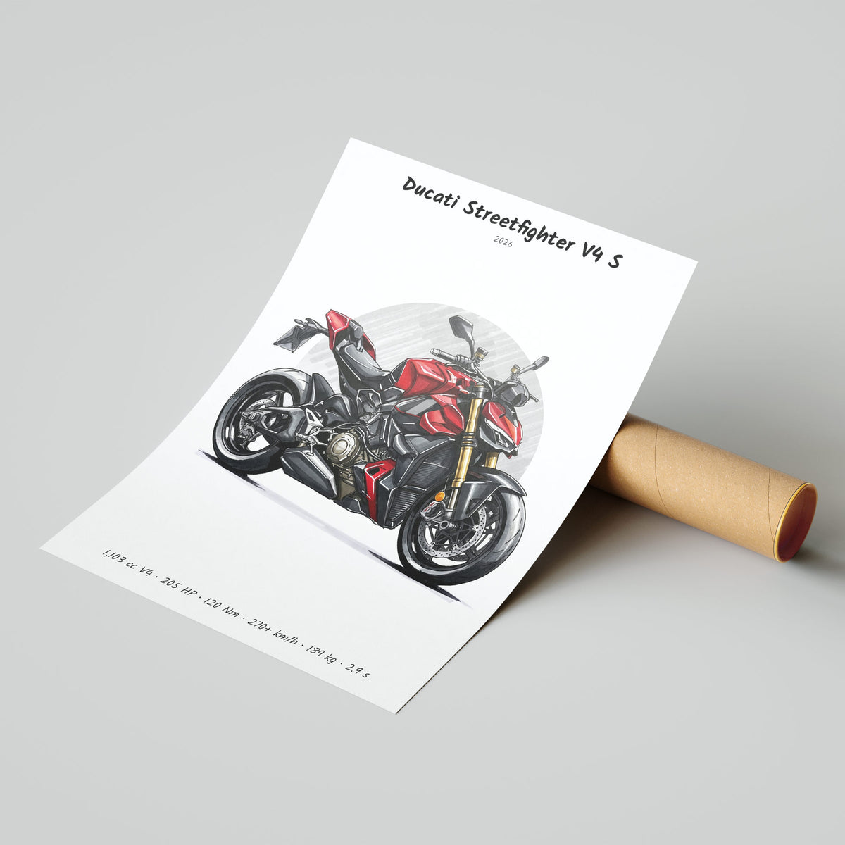 Ducati Streetfighter V4 S 2026 Poster