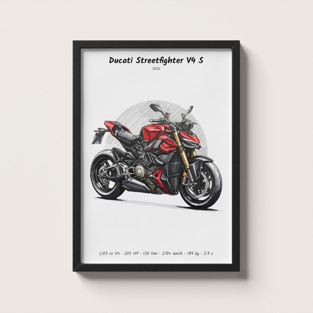 Ducati Streetfighter V4 S 2026 Wall Art