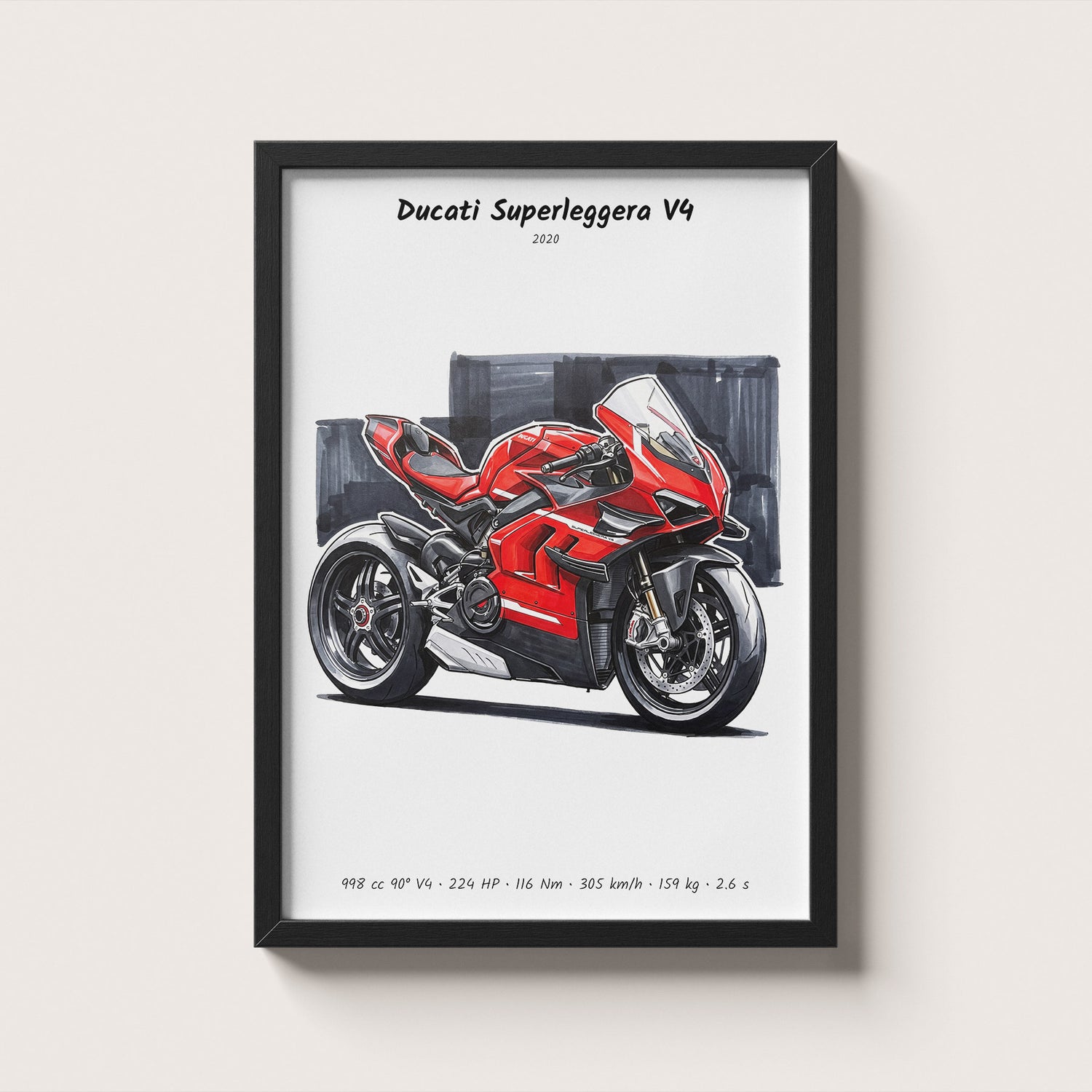 Ducati Superleggera V4 Art Print