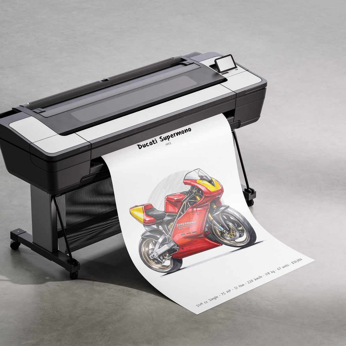 Ducati Supermono 1993 Print