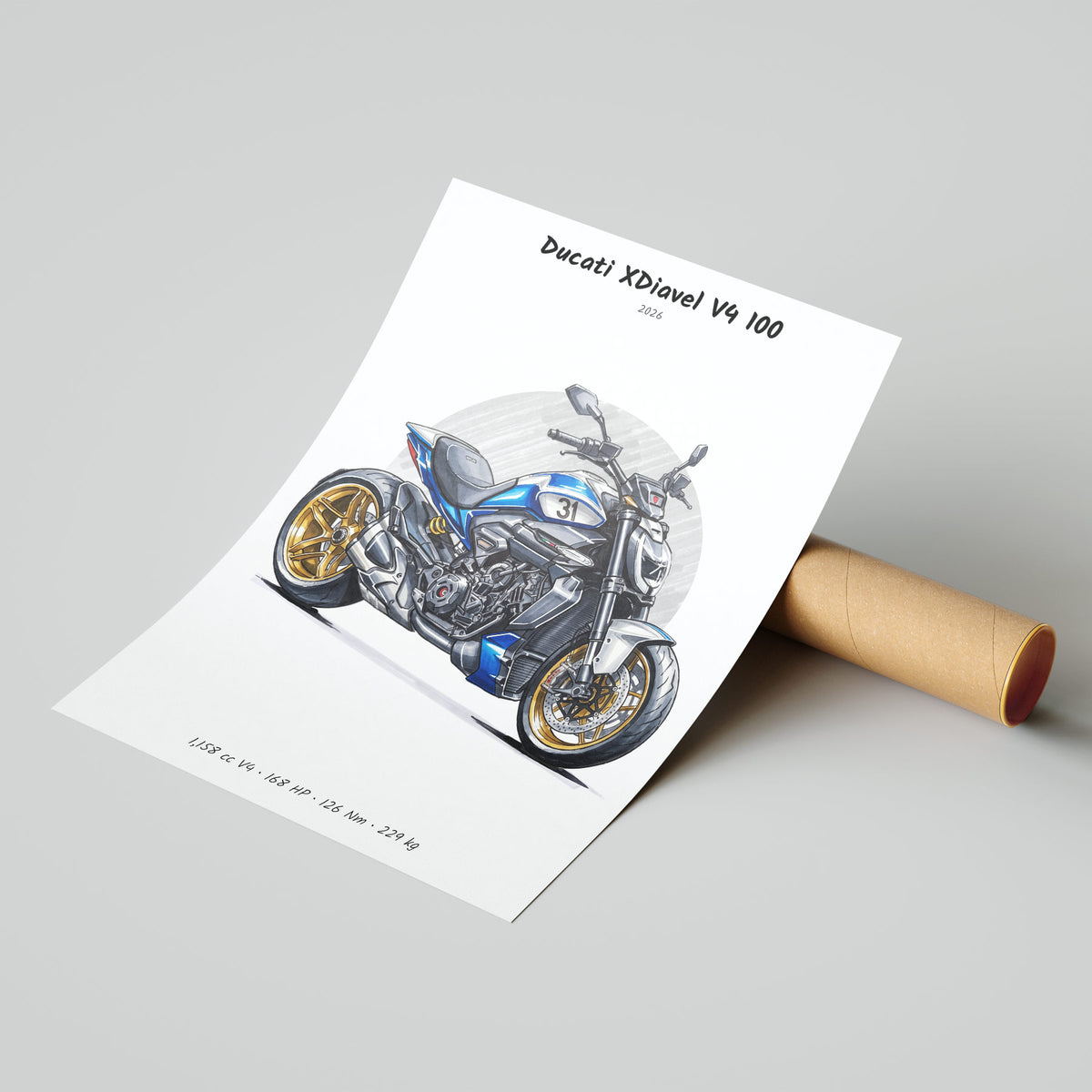 Ducati XDiavel V4 100 2026 Poster