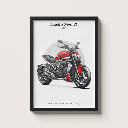 Ducati XDiavel V4 2025 Wall Art