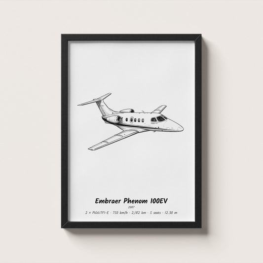 Embraer Phenom 100EV Wall Art