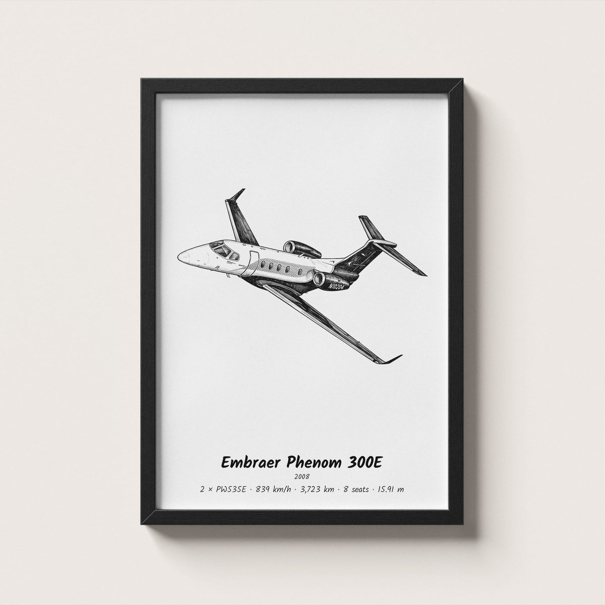 Embraer Phenom 300E Wall Art