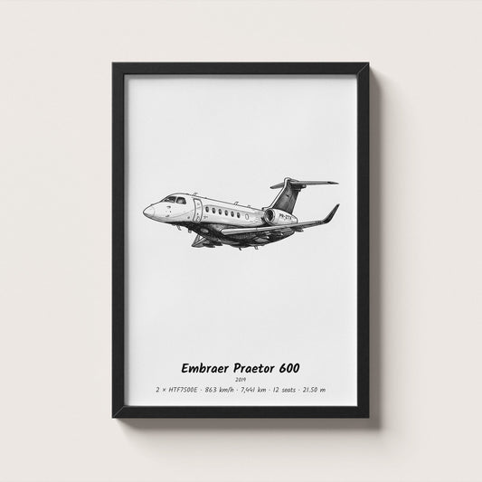 Embraer Praetor 600 Wall Art