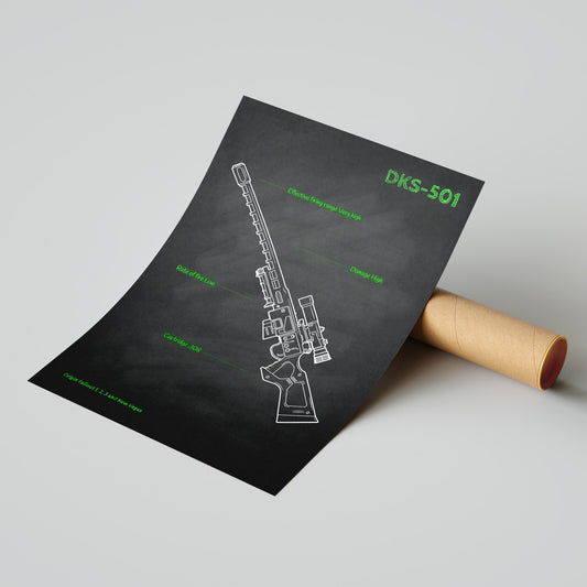 Fallout DKS-501 blueprint print ready for packaging and delivery