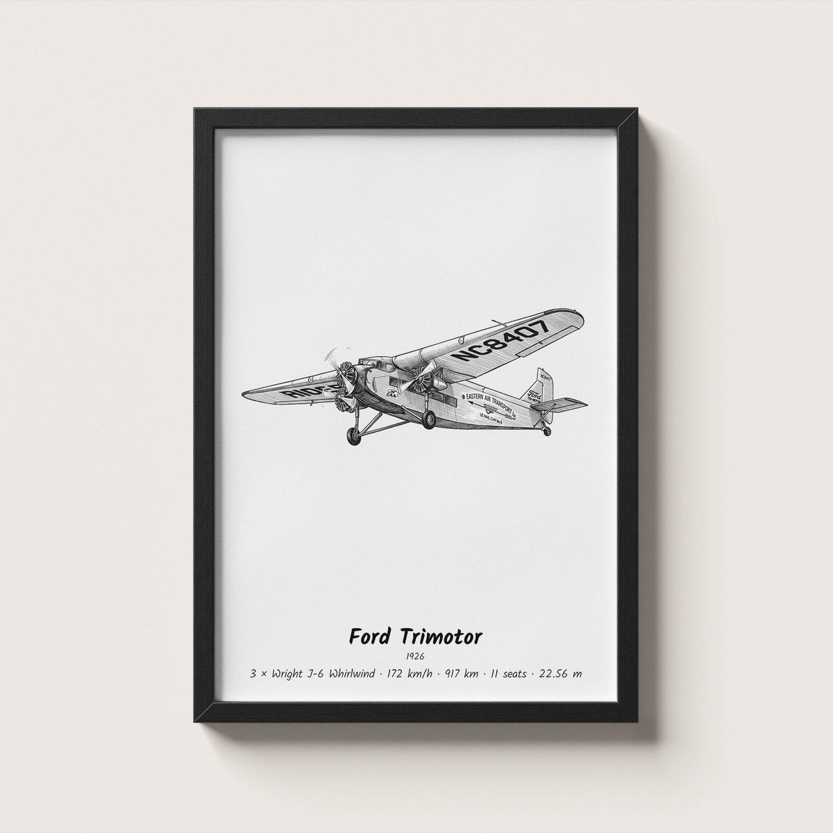 Ford Trimotor Airliner Wall Art