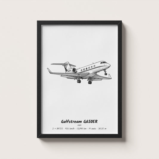 Gulfstream G650ER Wall Art