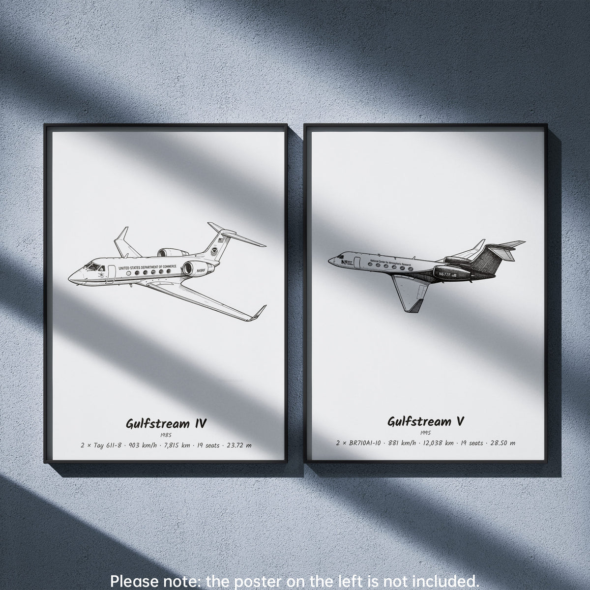 Gulfstream V Wall Art Paired with Gulfstream IV