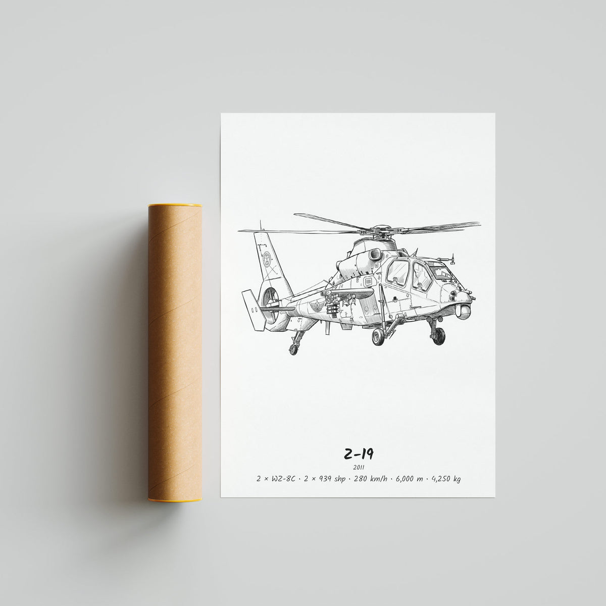 Harbin Z-19 Helicopter Poster
