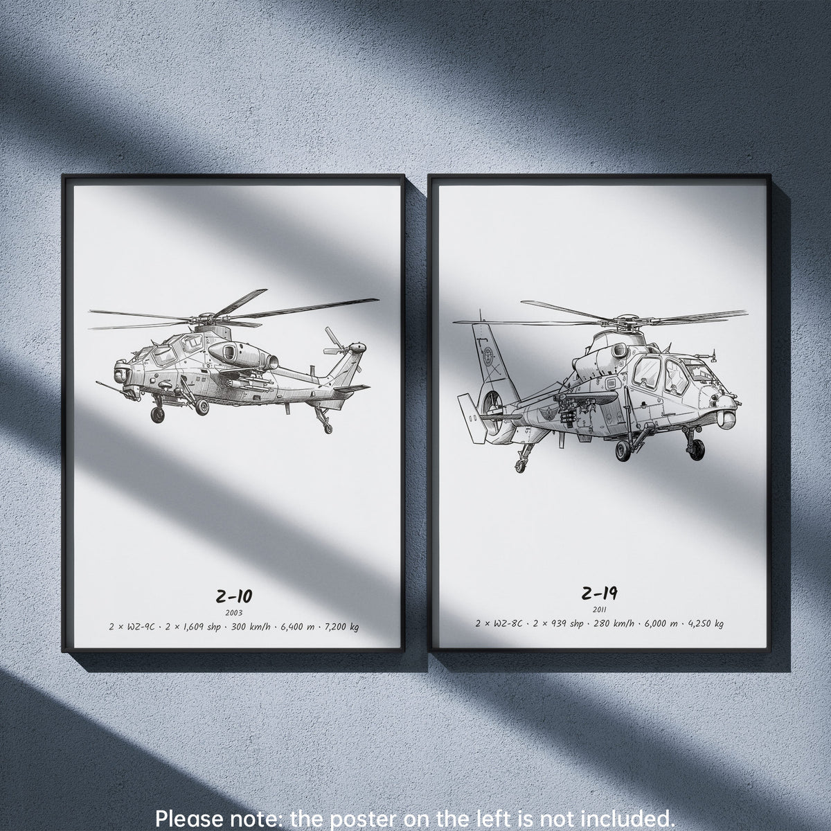 Harbin Z-19 Wall Art Paired with CAIC Z-10