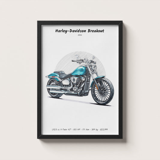 Harley-Davidson Breakout 2026 Wall Art