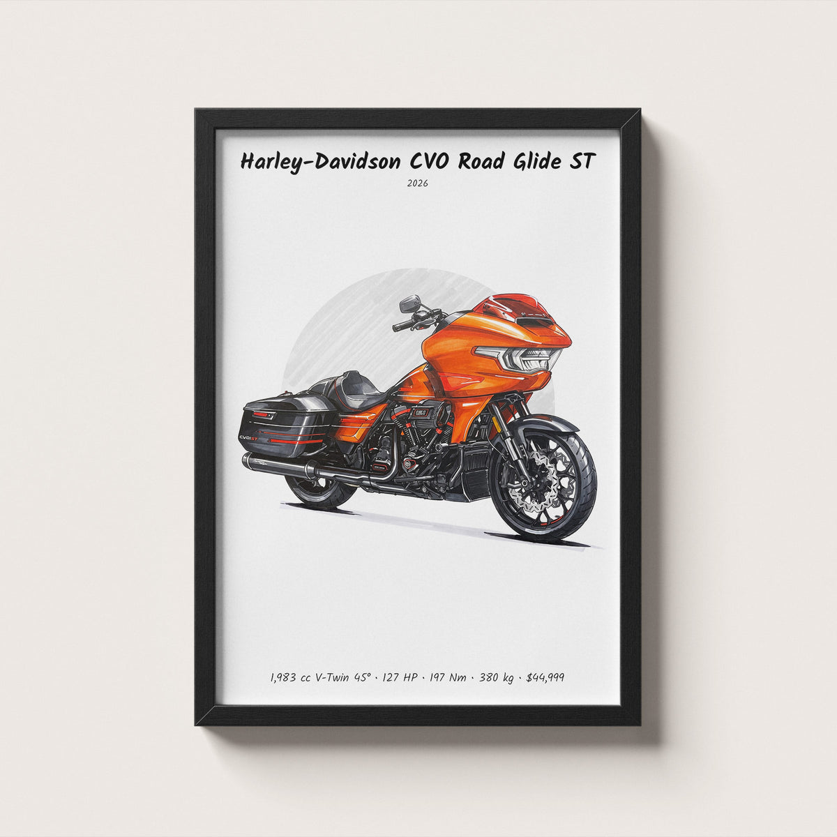 Harley-Davidson CVO Road Glide ST 2026 Wall Art