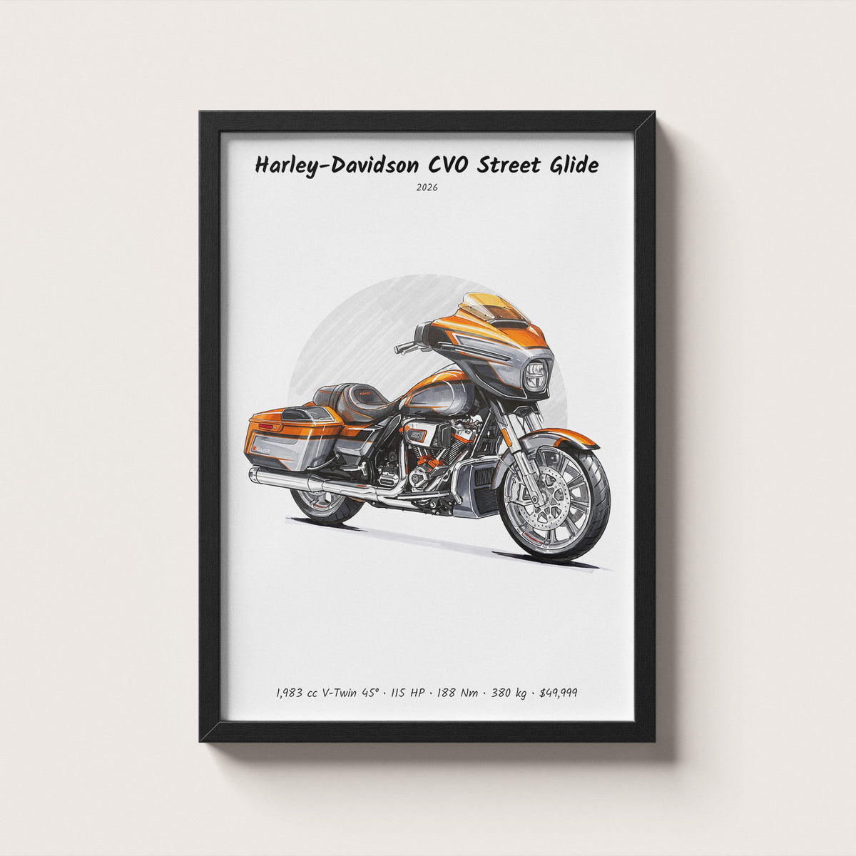 Harley-Davidson CVO Street Glide 2026 Wall Art
