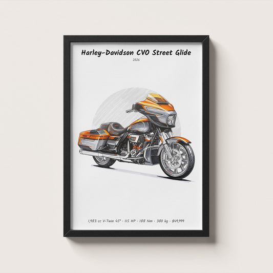 Harley-Davidson CVO Street Glide 2026 Wall Art