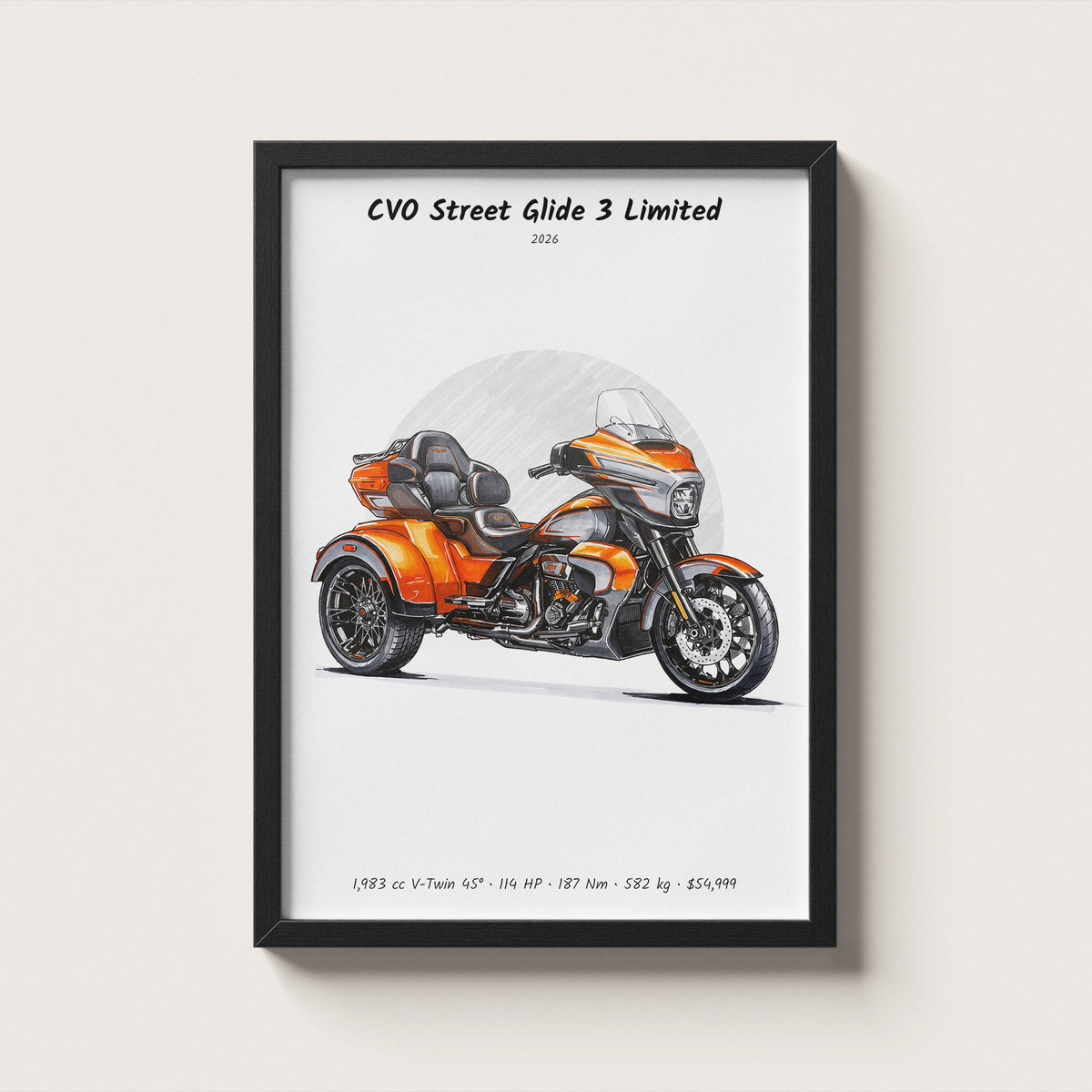 Harley-Davidson CVO Street Glide 3 Limited 2026 Wall Art