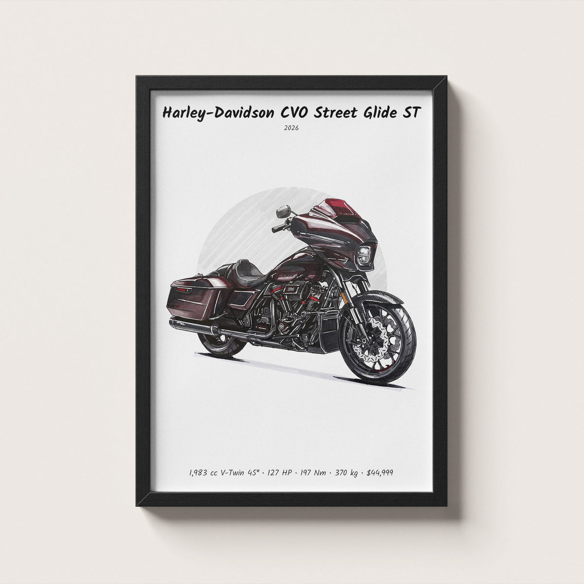 Harley-Davidson CVO Street Glide ST 2026 Wall Art