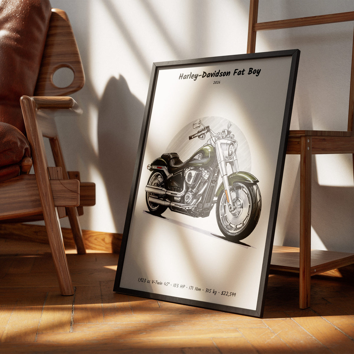 Harley-Davidson Fat Boy 2026 Wall Art
