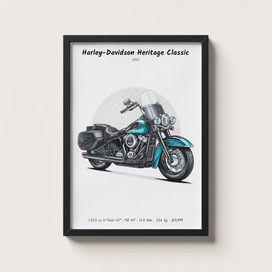 Harley-Davidson Heritage Classic 2026 Wall Art