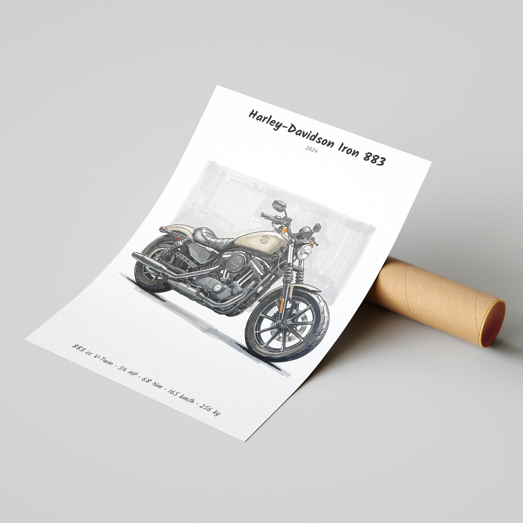 Harley-Davidson Iron 883 Motorcycle Poster
