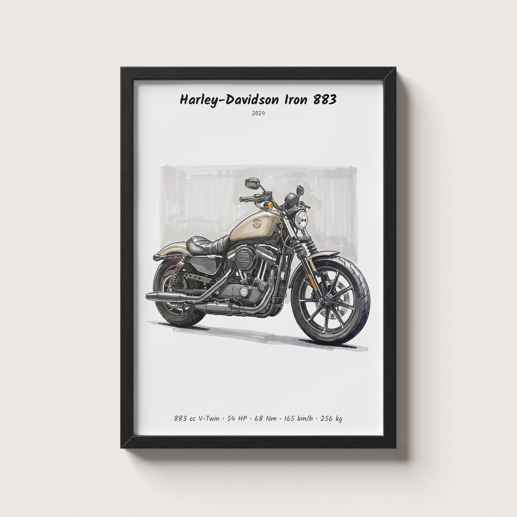 Harley-Davidson Iron 883 Motorcycle Art Print