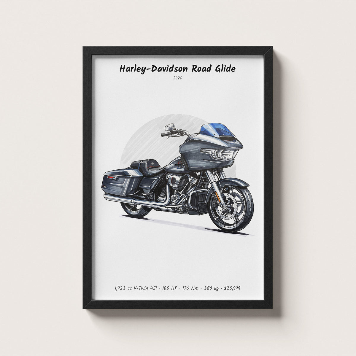 Harley-Davidson Road Glide 2026 Wall Art