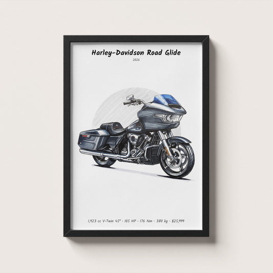 Harley-Davidson Road Glide 2026 Wall Art