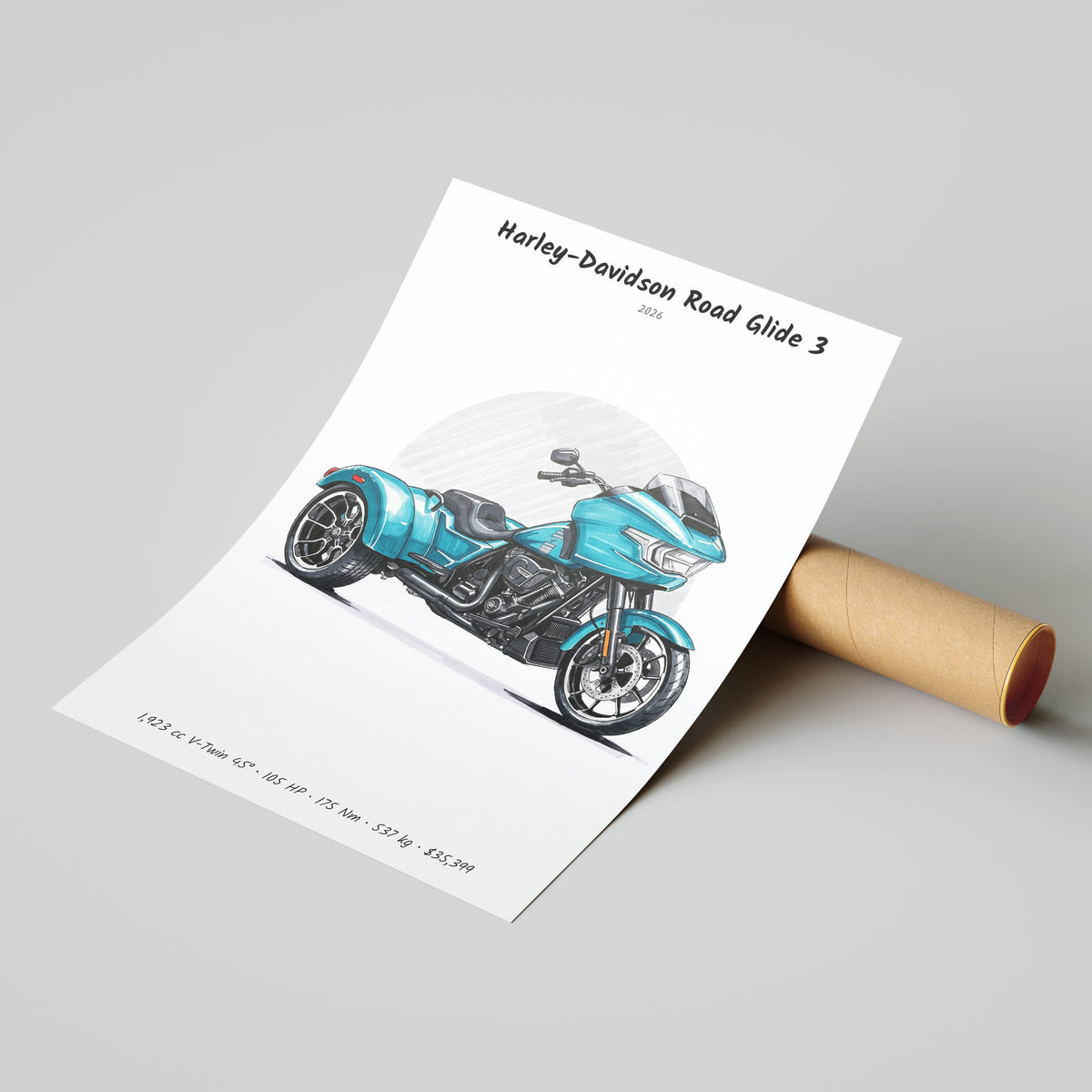 Harley-Davidson Road Glide 3 2026 Poster