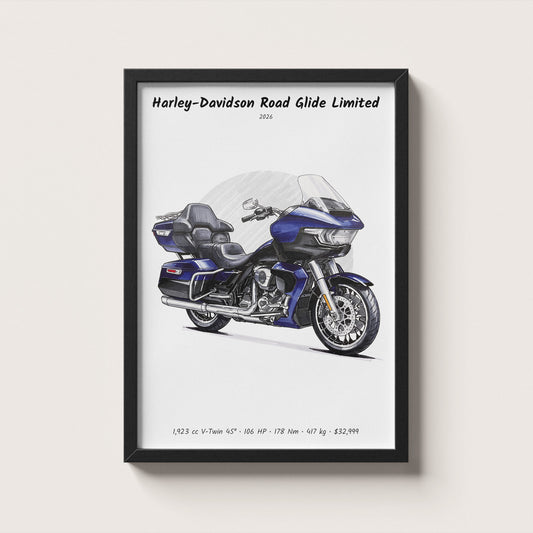 Harley-Davidson Road Glide Limited 2026 Wall Art