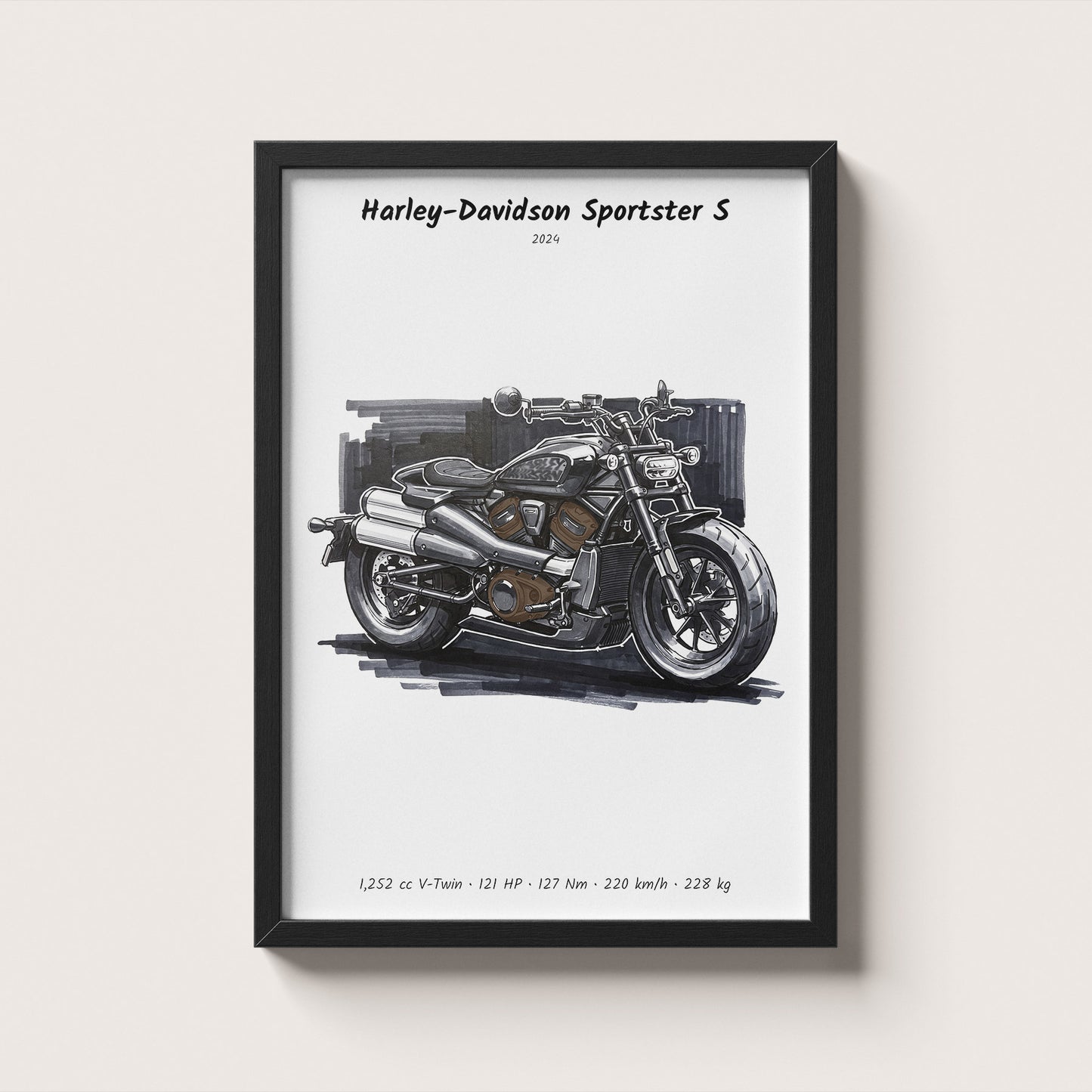 Harley-Davidson Sportster S Motorcycle Wall Art