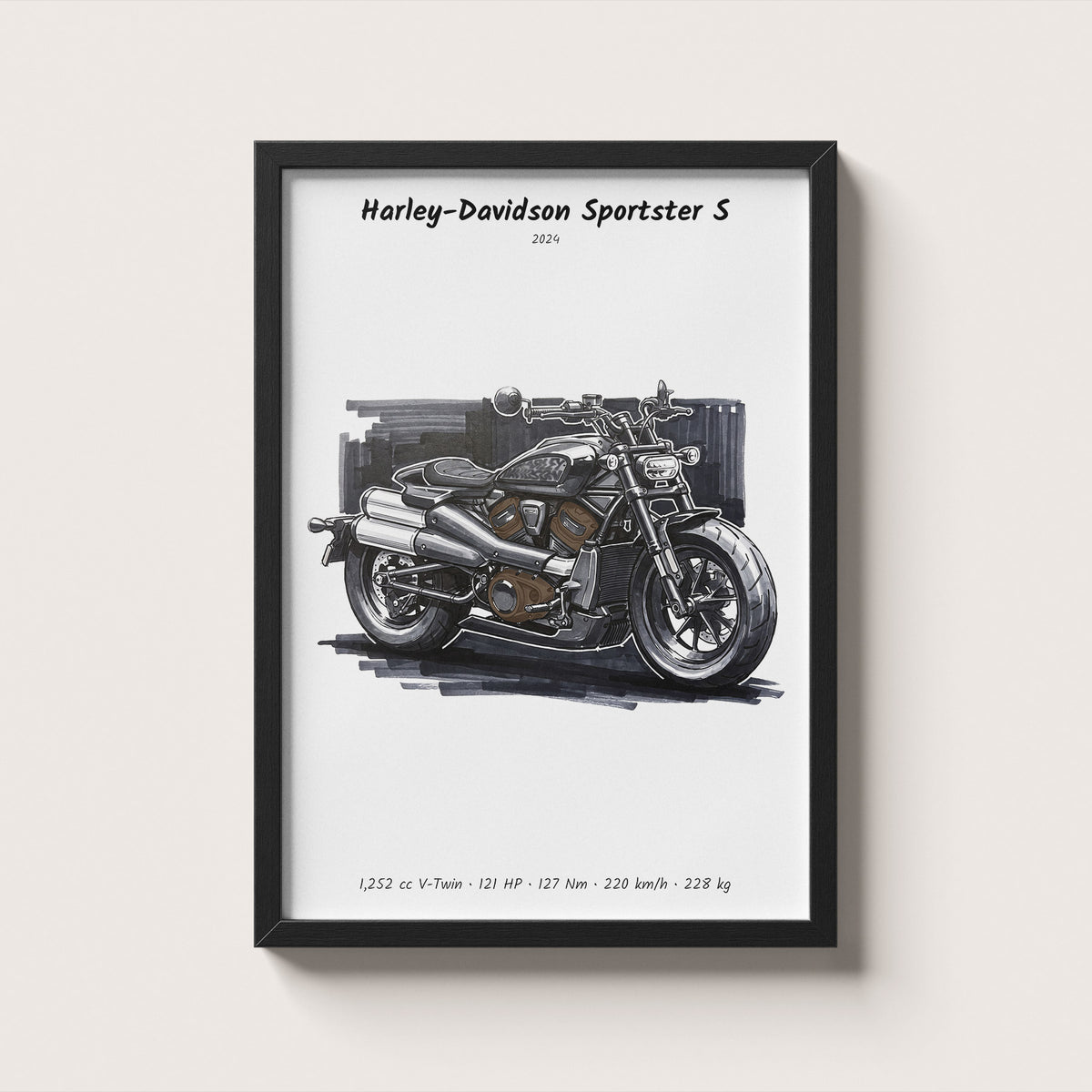 Harley-Davidson Sportster S Motorcycle Wall Art