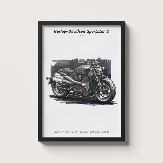 Harley-Davidson Sportster S Motorcycle Wall Art