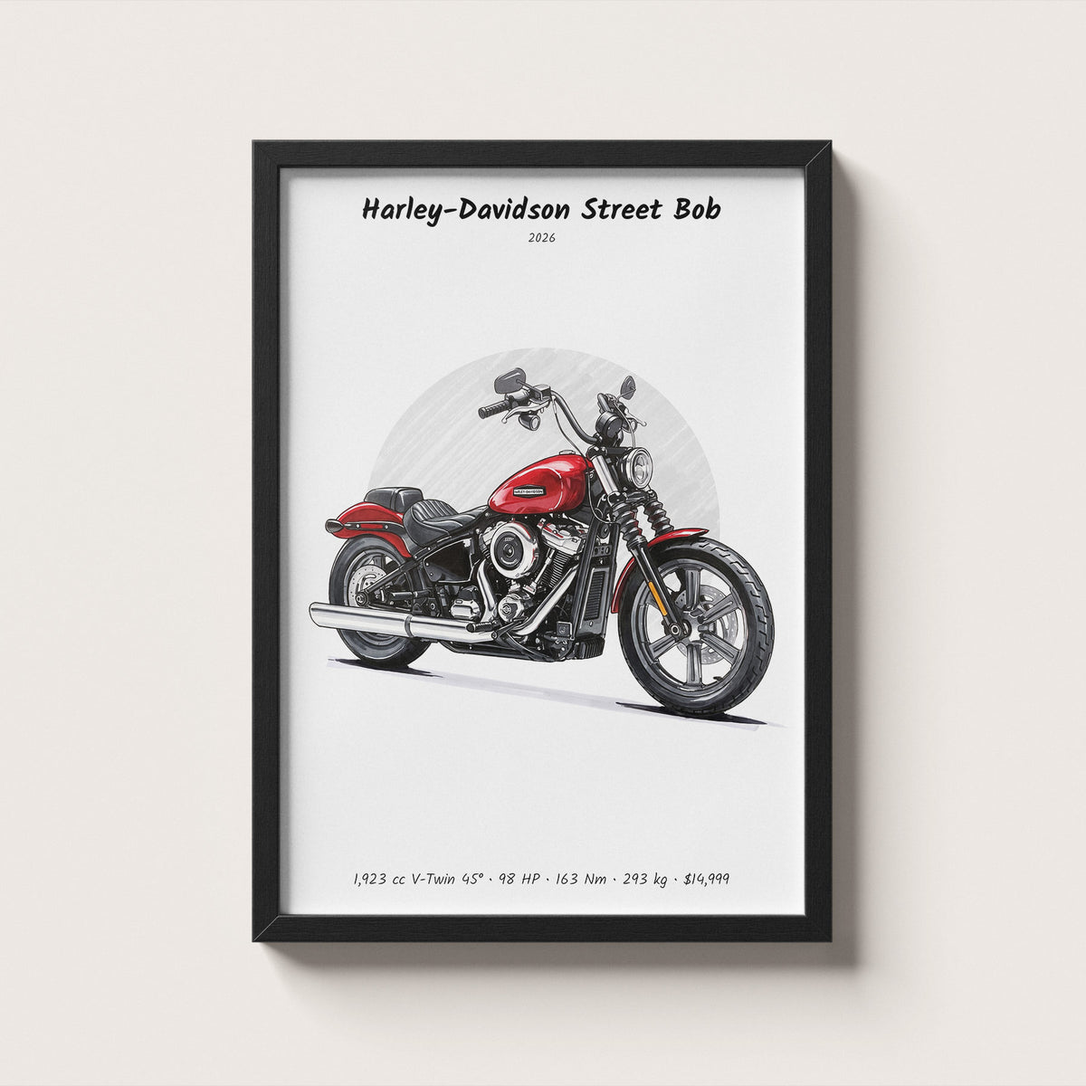 Harley-Davidson Street Bob 2026 Wall Art