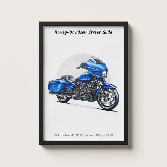 Harley-Davidson Street Glide 2026 Wall Art