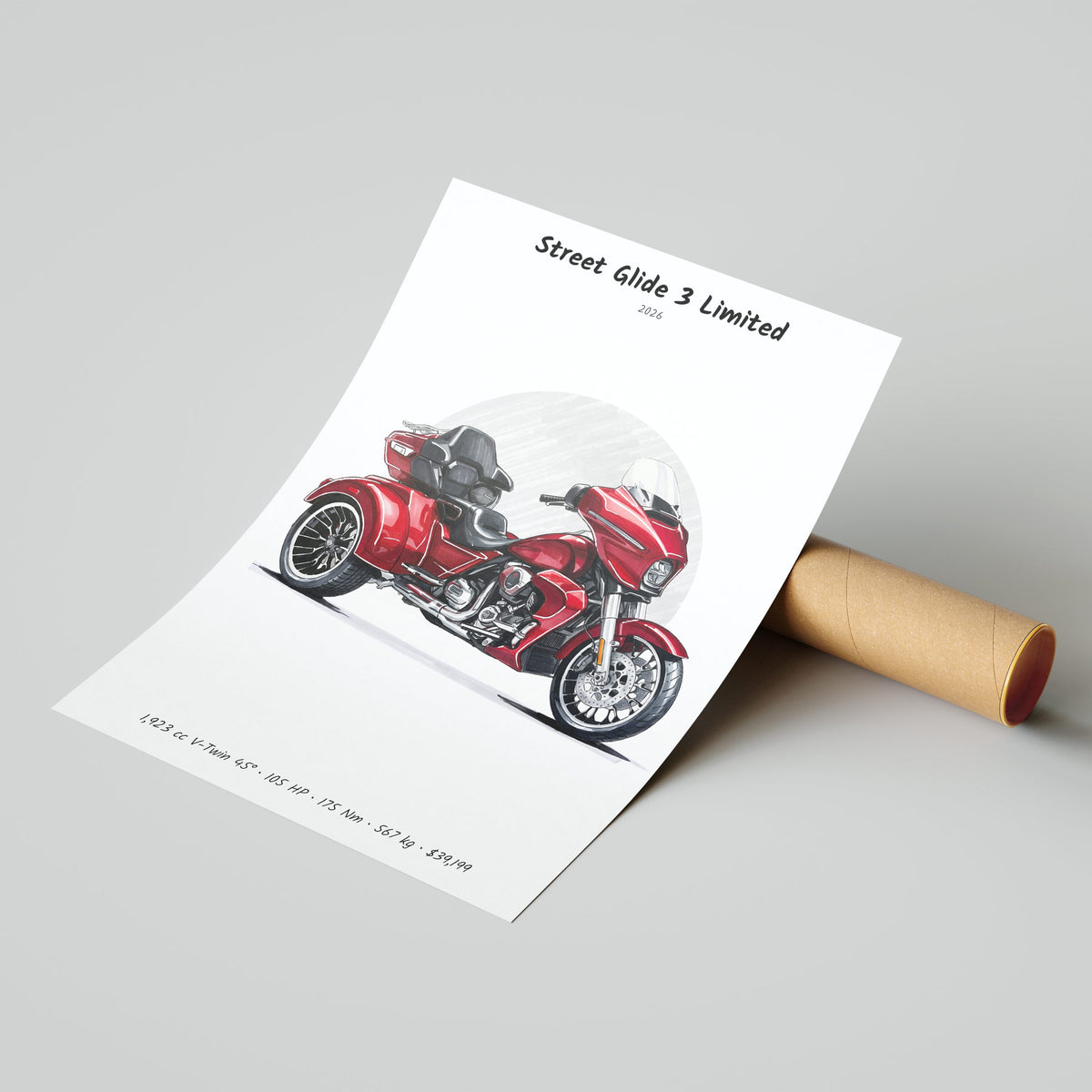 Harley-Davidson Street Glide 3 Limited 2026 Poster
