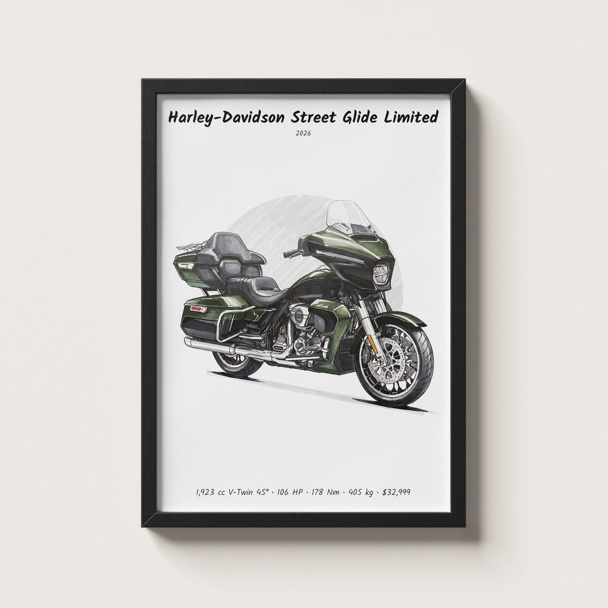 Harley-Davidson Street Glide Limited 2026 Wall Art