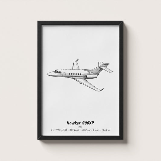 Hawker 800XP Wall Art